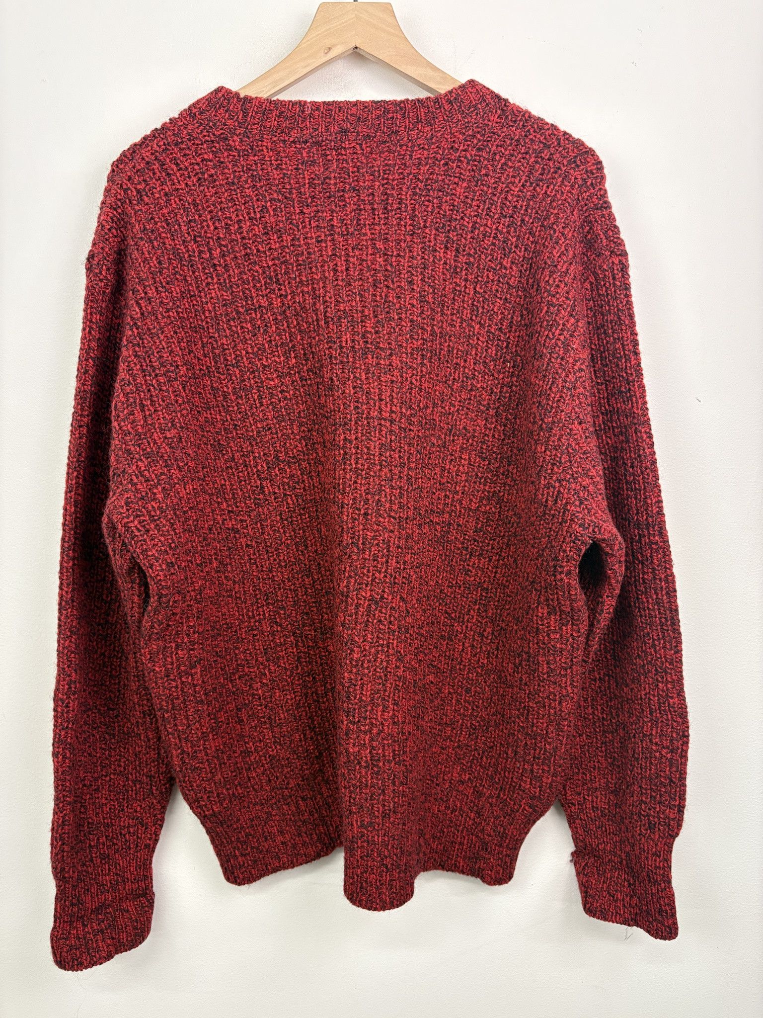 Vintage Vintage 90's Knit Jim Co. Plum Two Tone Black/Red Blank Crewneck Pullover Cardigan Size XXL Size US XXL / EU 58 / 5 - 3 Thumbnail