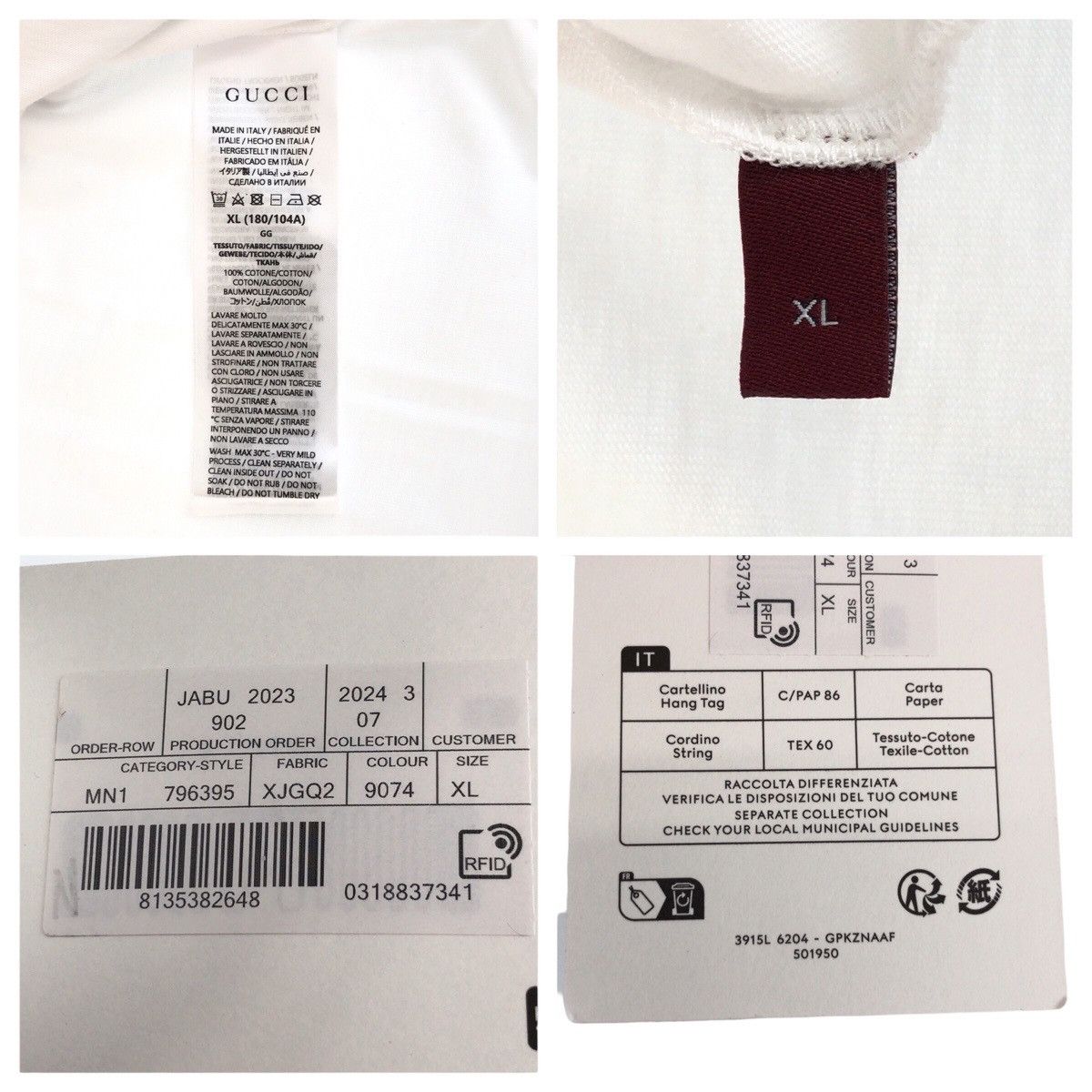 Gucci Gucci Gucci Sabato De Sarno Cotton T-shirt Cotton T-Shirts 796395 Size ONE SIZE - 5 Thumbnail