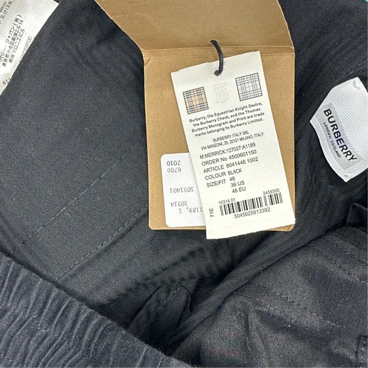 Burberry Burberry Black Cotton-Linen Jogger Pants Size US 44 / EU 60 - 5 Thumbnail