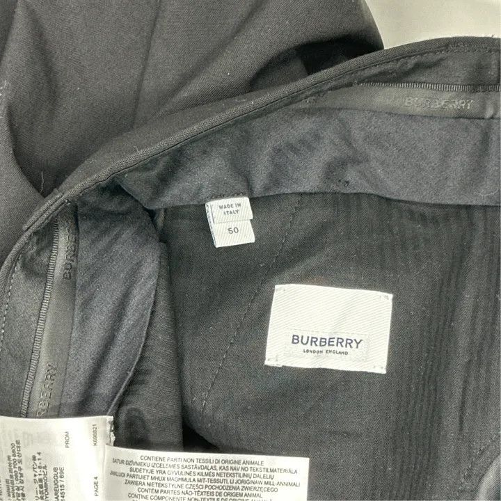 Burberry Burberry Black High-Waist Straight Casual Pants Size US 44 / EU 60 - 4 Thumbnail