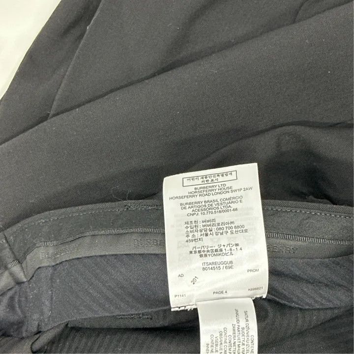Burberry Burberry Black High-Waist Straight Casual Pants Size US 44 / EU 60 - 3 Thumbnail