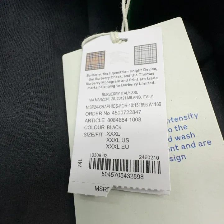 Burberry Burberry SS24 Color-Block Short Sleeve T-Shirt Size US XXL / EU 58 / 5 - 3 Thumbnail
