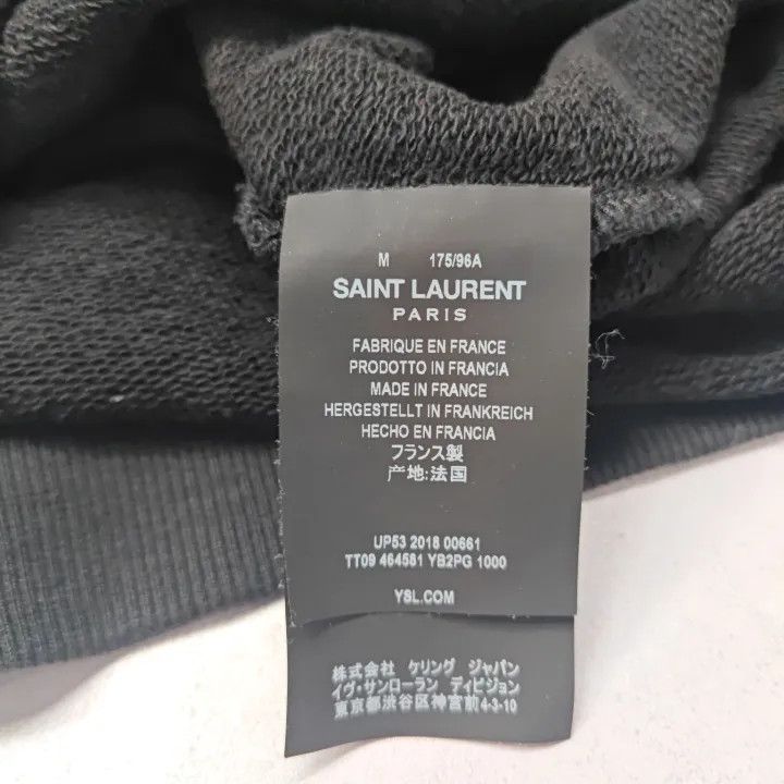Saint Laurent Paris Saint Laurent Black Hoodie for Men and Women Size US M / EU 48-50 / 2 - 6 Thumbnail