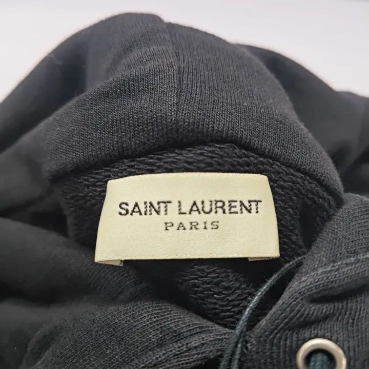 Saint Laurent Paris Saint Laurent Black Hoodie for Men and Women Size US M / EU 48-50 / 2 - 5 Thumbnail