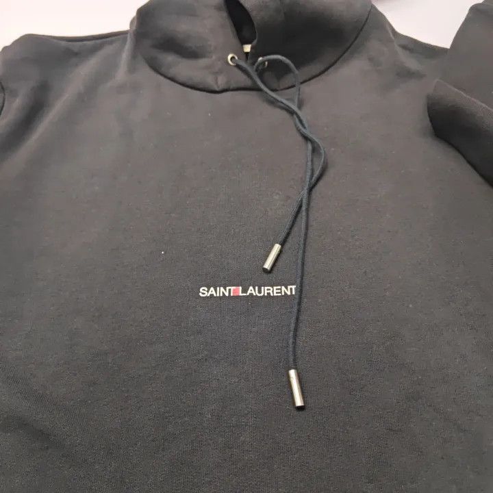 Saint Laurent Paris Saint Laurent Black Hoodie for Men and Women Size US M / EU 48-50 / 2 - 8 Thumbnail