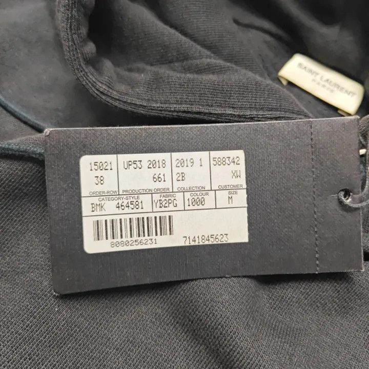 Saint Laurent Paris Saint Laurent Black Hoodie for Men and Women Size US M / EU 48-50 / 2 - 4 Thumbnail