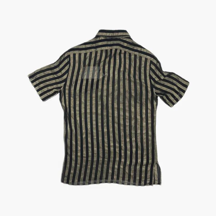 Saint Laurent Paris Yves Saint Laurent Black Gold Striped Polo Shirt Size US M / EU 48-50 / 2 - 3 Thumbnail