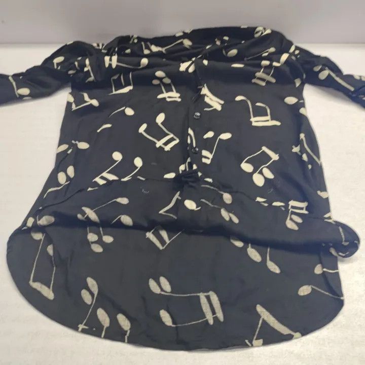 Saint Laurent Paris Yves Saint Laurent Black Patterned Long Sleeve Shirt Size US M / EU 48-50 / 2 - 9 Thumbnail
