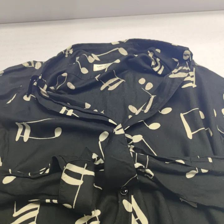 Saint Laurent Paris Yves Saint Laurent Black Patterned Long Sleeve Shirt Size US M / EU 48-50 / 2 - 6 Thumbnail