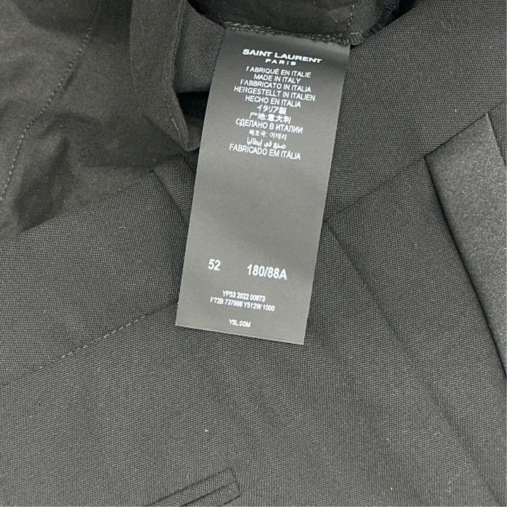 Saint Laurent Paris Saint Laurent Black High-Waisted Trousers Size US 44 / EU 60 - 2 Thumbnail