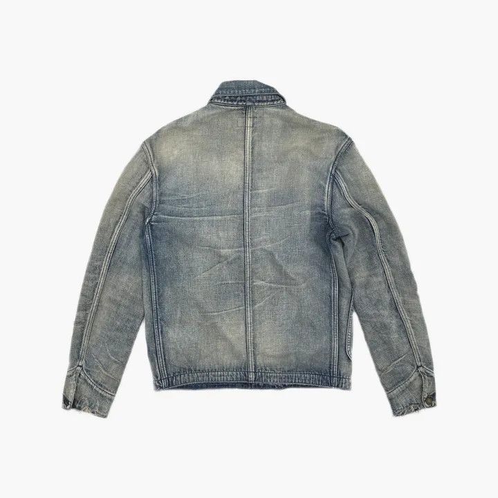 Saint Laurent Paris Saint Laurent Blue Denim Jacket with Faded Effect Size US S / EU 44-46 / 1 - 3 Thumbnail