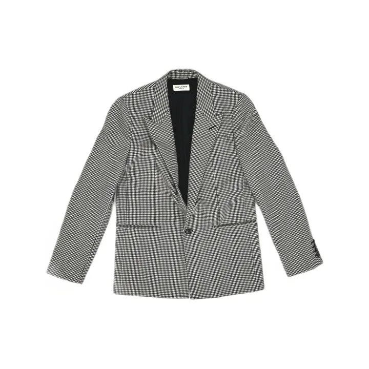 Saint Laurent Paris Saint Laurent Gray Wool Blend Long Sleeve Blazer Size US M / EU 48-50 / 2 - 2 Thumbnail