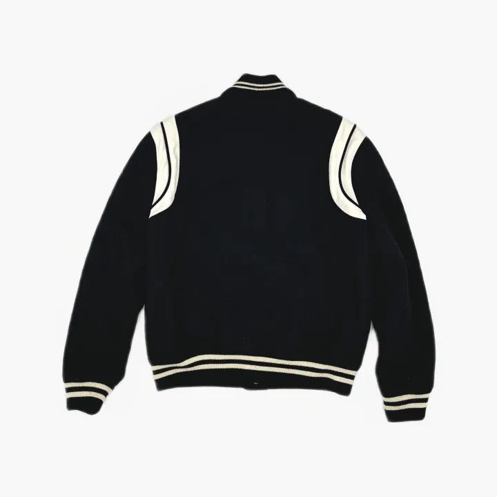 Saint Laurent Paris Saint Laurent Black Striped Baseball Jacket Size US L / EU 52-54 / 3 - 3 Thumbnail