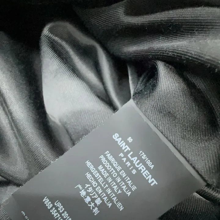 Saint Laurent Paris Saint Laurent Black Striped Baseball Jacket Size US L / EU 52-54 / 3 - 5 Thumbnail
