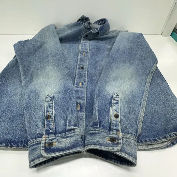 Saint Laurent Paris Saint Laurent Blue Denim Long Sleeve Shirt Size US XL / EU 56 / 4 - 10 Thumbnail