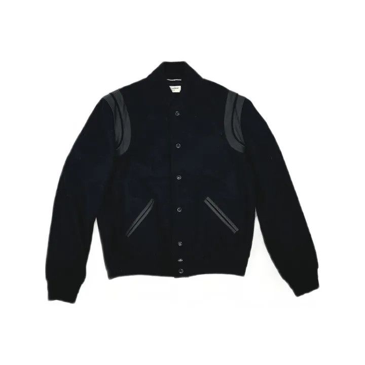 Saint Laurent Paris Saint Laurent Classic Wool Leather Baseball Jacket Size US L / EU 52-54 / 3 - 2 Thumbnail