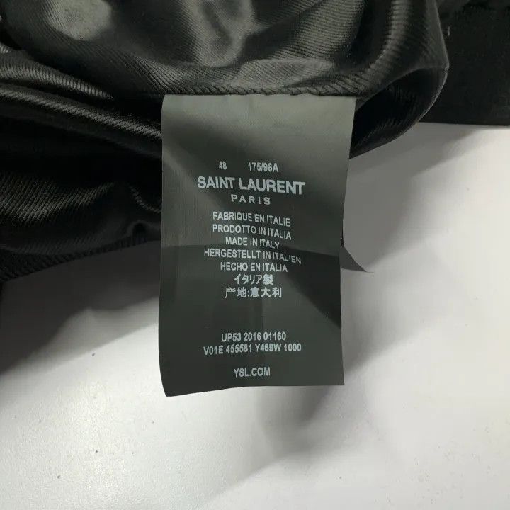 Saint Laurent Paris Yves Saint Laurent Black Long Sleeve Pilot Jacket Size US L / EU 52-54 / 3 - 3 Thumbnail