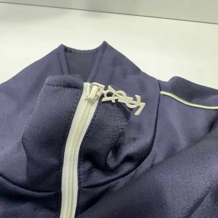 Saint Laurent Paris Saint Laurent Black Zip-Up High Neck Jacket Size US M / EU 48-50 / 2 - 7 Thumbnail