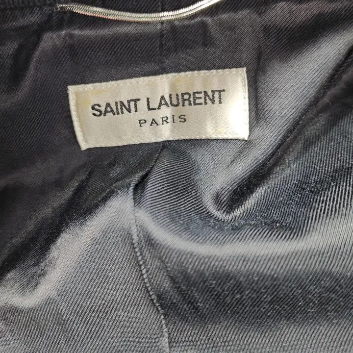 Saint Laurent Paris Saint Laurent Black Striped Baseball Jacket Size US L / EU 52-54 / 3 - 4 Thumbnail