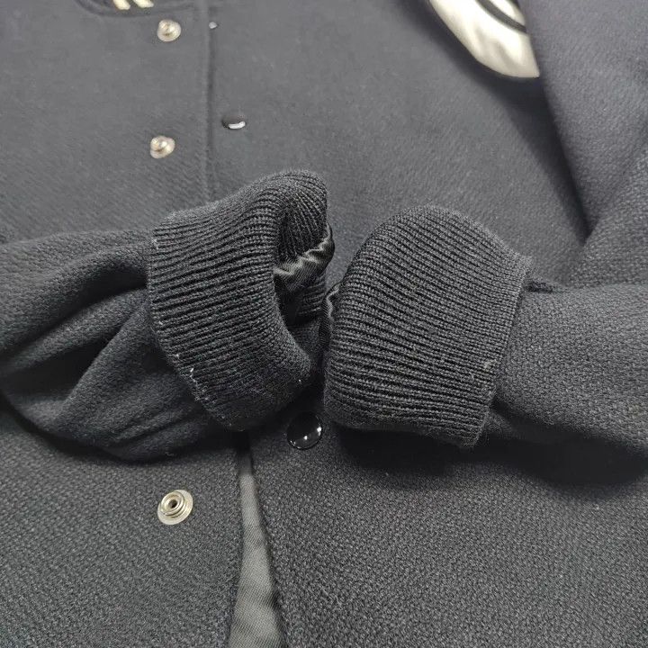 Saint Laurent Paris Saint Laurent Black Striped Baseball Jacket Size US L / EU 52-54 / 3 - 14 Thumbnail