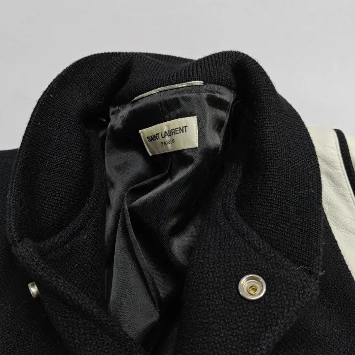 Saint Laurent Paris Saint Laurent Black Striped Baseball Jacket Size US L / EU 52-54 / 3 - 18 Thumbnail