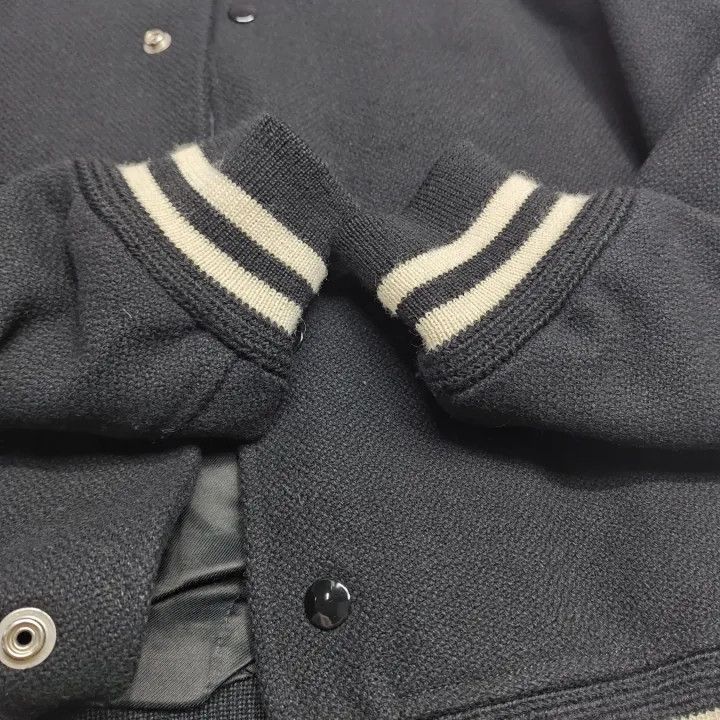 Saint Laurent Paris Saint Laurent Black Striped Baseball Jacket Size US L / EU 52-54 / 3 - 13 Thumbnail