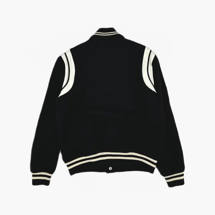 Saint Laurent Paris Saint Laurent Black Striped Baseball Jacket Size US L / EU 52-54 / 3 - 3 Thumbnail
