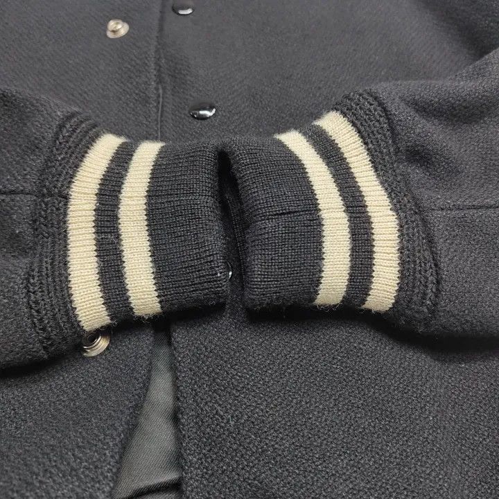 Saint Laurent Paris Saint Laurent Black Striped Baseball Jacket Size US L / EU 52-54 / 3 - 12 Thumbnail