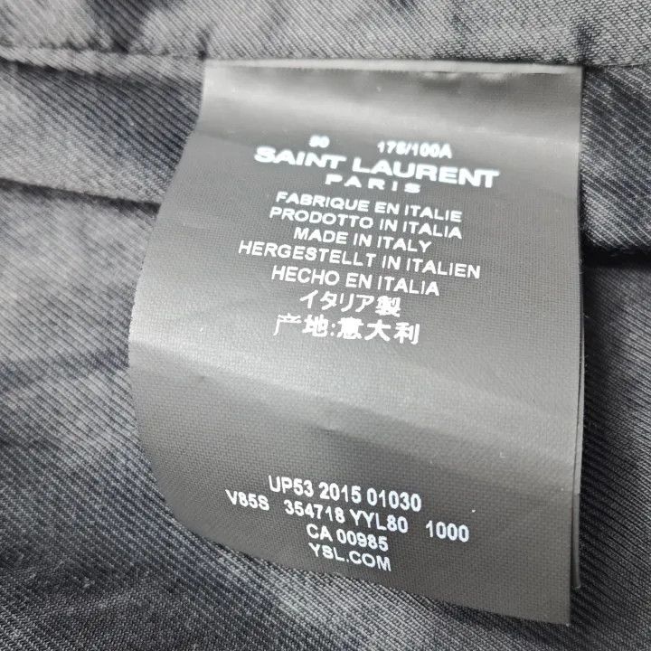 Saint Laurent Paris Saint Laurent Black Striped Baseball Jacket Size US L / EU 52-54 / 3 - 5 Thumbnail