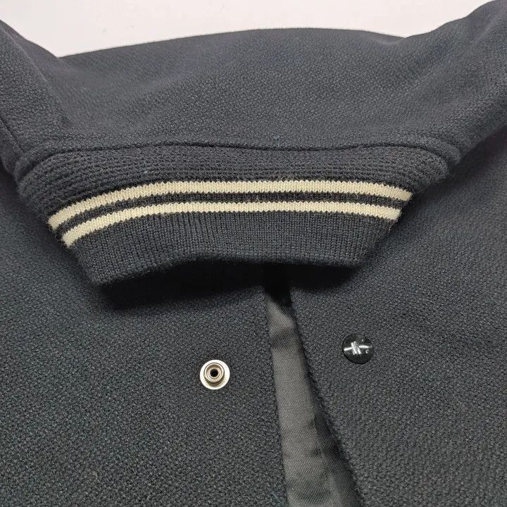 Saint Laurent Paris Saint Laurent Black Striped Baseball Jacket Size US L / EU 52-54 / 3 - 7 Thumbnail