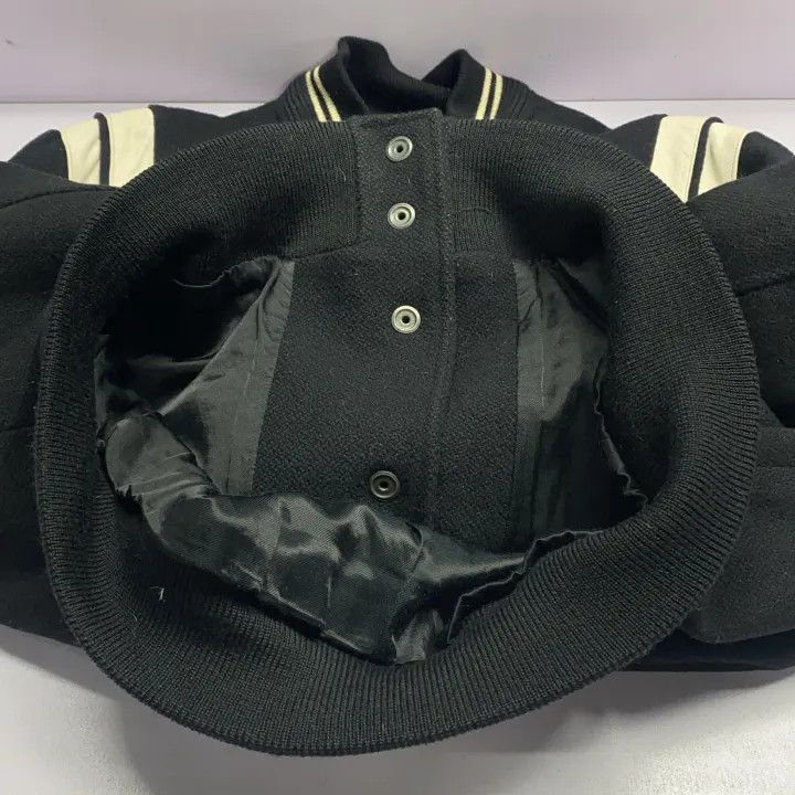 Saint Laurent Paris Saint Laurent Black Striped Baseball Jacket Size US L / EU 52-54 / 3 - 13 Thumbnail