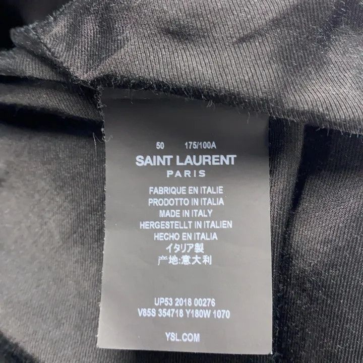 Saint Laurent Paris Saint Laurent Black Striped Baseball Jacket Size US L / EU 52-54 / 3 - 5 Thumbnail