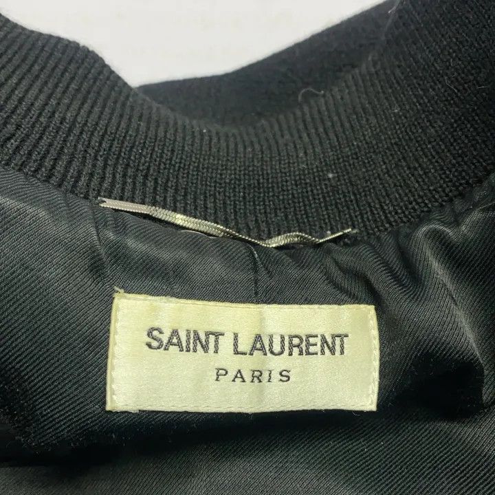 Saint Laurent Paris Saint Laurent Black Striped Baseball Jacket Size US L / EU 52-54 / 3 - 4 Thumbnail