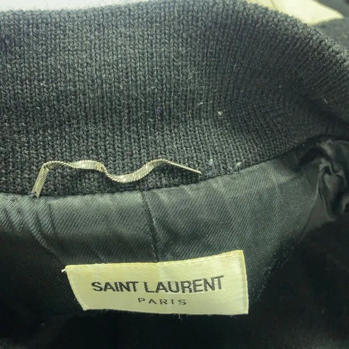 Saint Laurent Paris Saint Laurent Black Striped Baseball Jacket Size US L / EU 52-54 / 3 - 7 Thumbnail