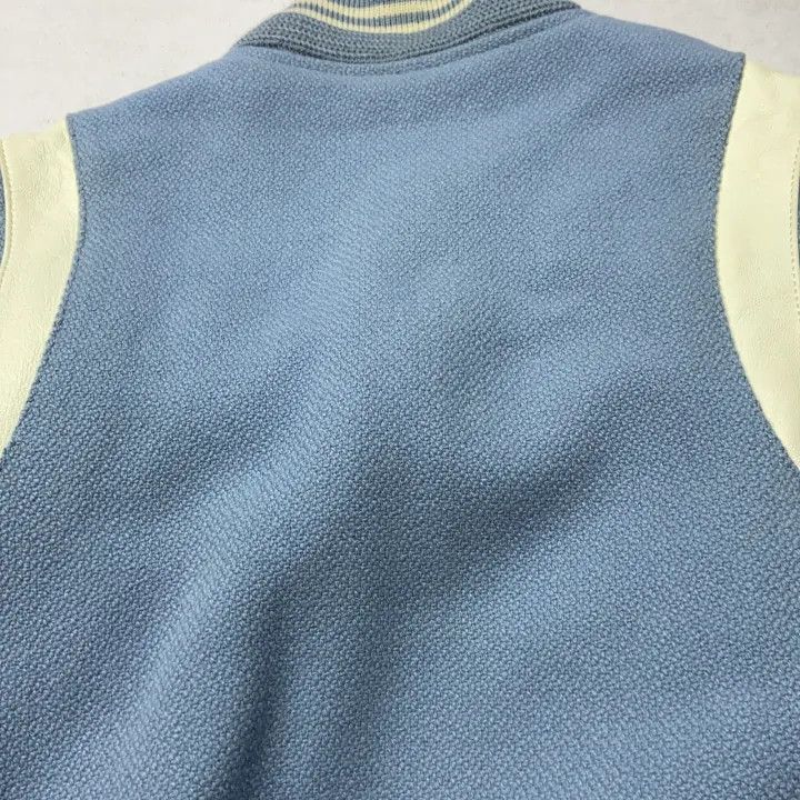 Saint Laurent Paris Saint Laurent Striped Baseball Jacket in Blue Size US XS / EU 42 / 0 - 4 Thumbnail