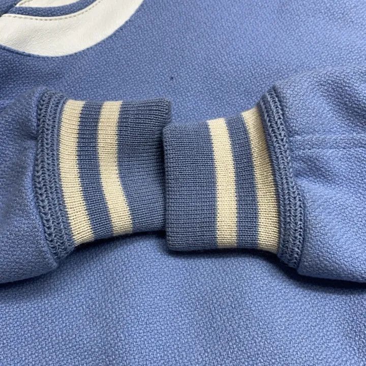 Saint Laurent Paris Saint Laurent Striped Baseball Jacket in Blue Size US XS / EU 42 / 0 - 6 Thumbnail