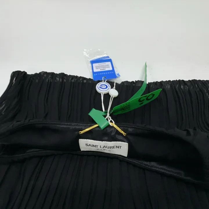 Saint Laurent Paris Saint Laurent Black Pleated Sleeveless Dress Size US 36 / EU 52 - 6 Thumbnail