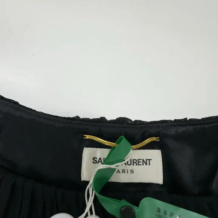 Saint Laurent Paris Saint Laurent Black Pleated Sleeveless Dress Size US 36 / EU 52 - 5 Thumbnail