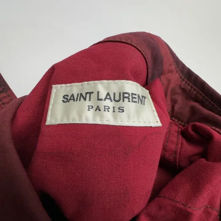 Saint Laurent Paris Saint Laurent Red Camouflage Long Sleeve Shirt Size US M / EU 48-50 / 2 - 4 Thumbnail
