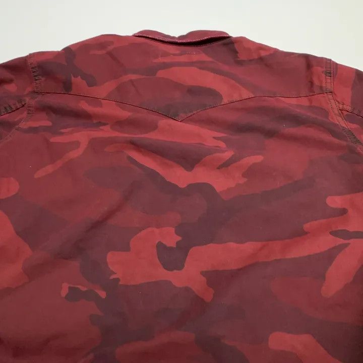 Saint Laurent Paris Saint Laurent Red Camouflage Long Sleeve Shirt Size US M / EU 48-50 / 2 - 5 Thumbnail