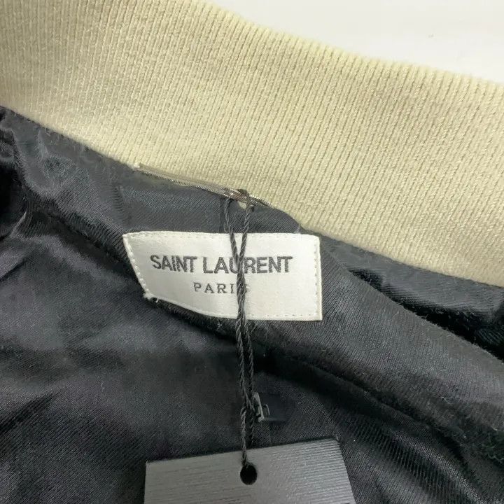 Saint Laurent Paris Saint Laurent Striped White Baseball Jacket Size US L / EU 52-54 / 3 - 5 Thumbnail