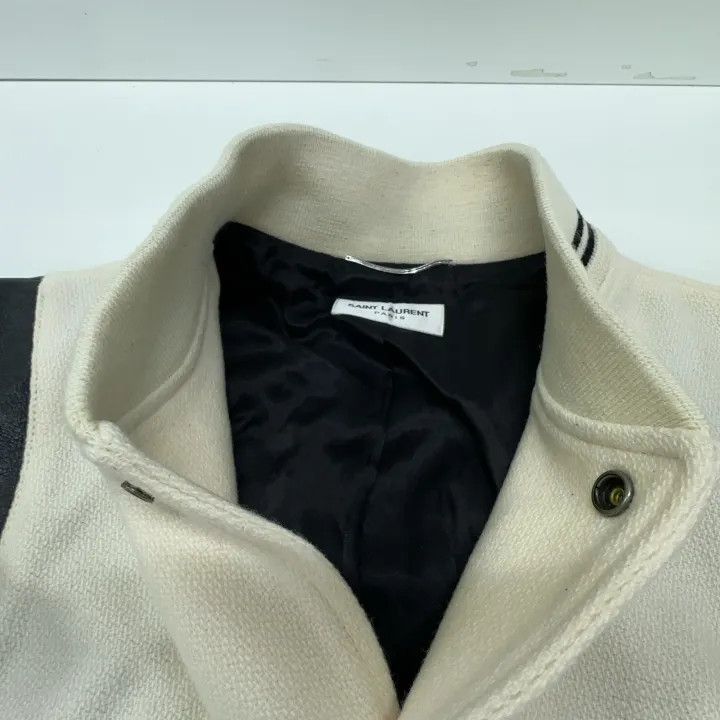 Saint Laurent Paris Saint Laurent Striped Long Sleeve Baseball Jacket Size US L / EU 52-54 / 3 - 6 Thumbnail