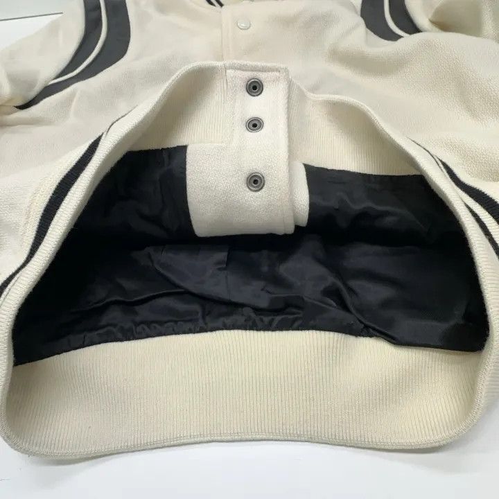 Saint Laurent Paris Saint Laurent Striped Long Sleeve Baseball Jacket Size US L / EU 52-54 / 3 - 8 Thumbnail