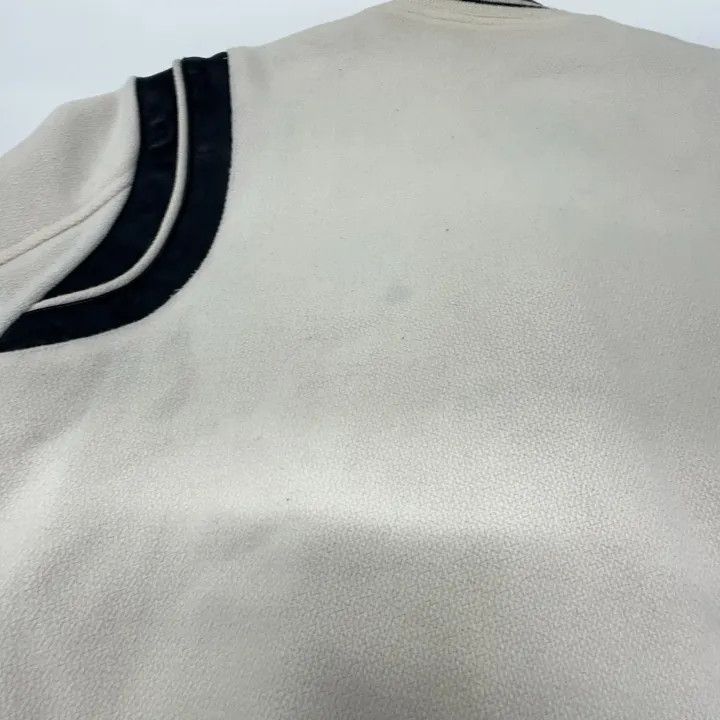 Saint Laurent Paris Saint Laurent White Striped Baseball Jacket Size US M / EU 48-50 / 2 - 13 Thumbnail