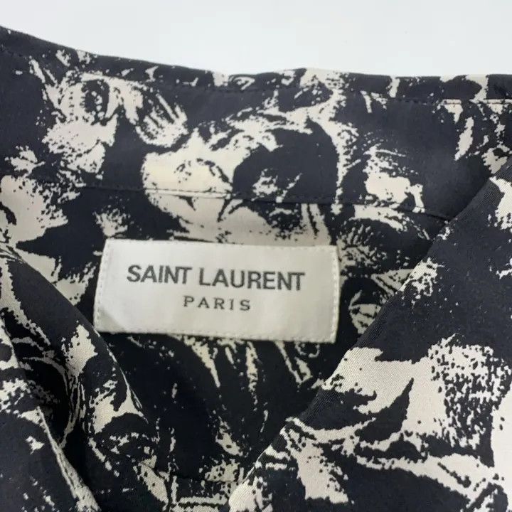 Saint Laurent Paris Saint Laurent Floral Print Long Sleeve Shirt Size US M / EU 48-50 / 2 - 5 Thumbnail