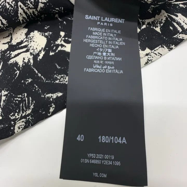 Saint Laurent Paris Saint Laurent Floral Print Long Sleeve Shirt Size US M / EU 48-50 / 2 - 4 Thumbnail