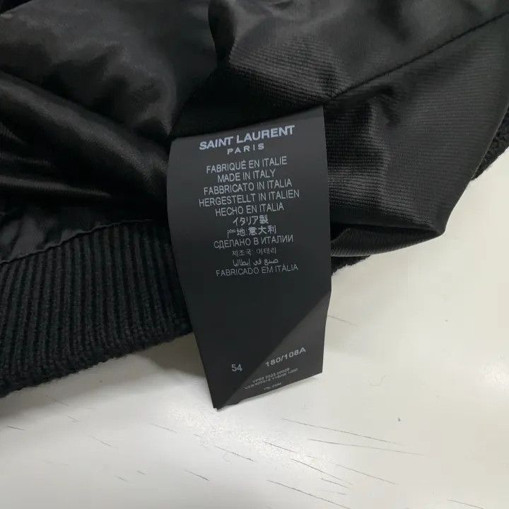 Saint Laurent Paris Saint Laurent Black Letter Print Jacket Size US XL / EU 56 / 4 - 4 Thumbnail