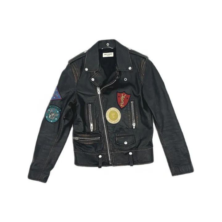 Saint Laurent Paris Yves Saint Laurent Distressed Leather Jacket Size US M / EU 48-50 / 2 - 2 Thumbnail