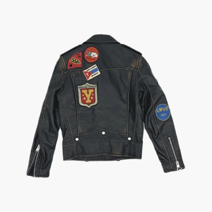 Saint Laurent Paris Yves Saint Laurent Distressed Leather Jacket Size US M / EU 48-50 / 2 - 3 Thumbnail