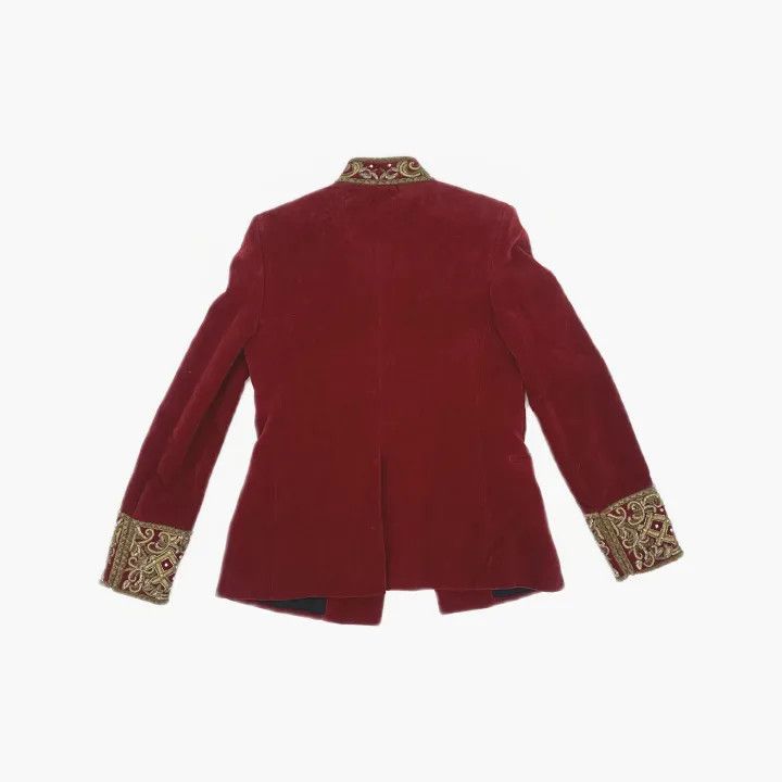 Saint Laurent Paris Saint Laurent Red Velvet Embroidered Jacket Size US S / EU 44-46 / 1 - 3 Thumbnail